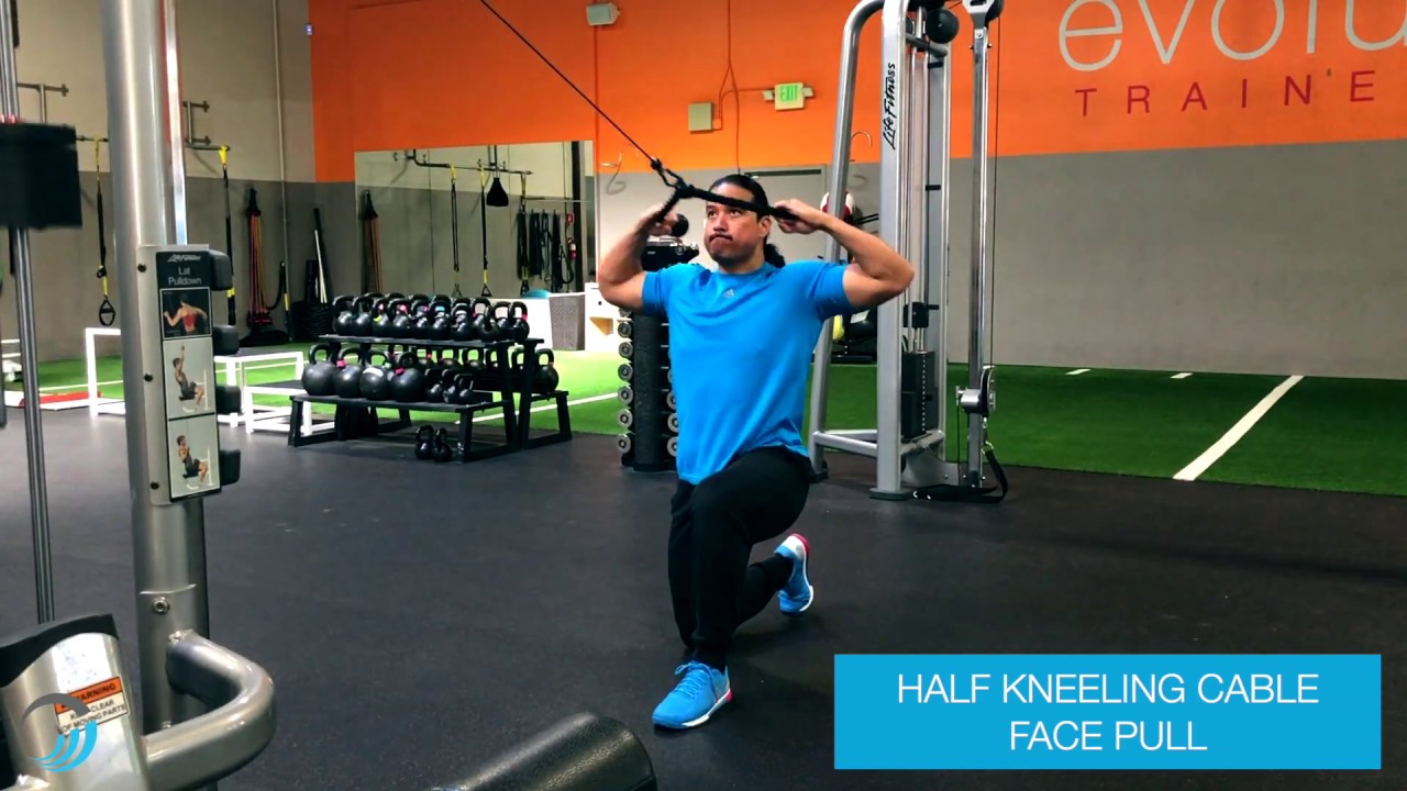 Half Kneeling Cable Face Pull YouTube