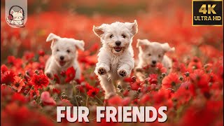 FUR FRIENDS 🐾 | CUTE ANIMALS in 4K(60FPS) | RELAX JAZZ Music and Sweetness World | #CutiePieces