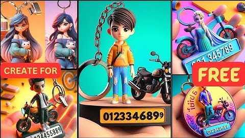 How to create 3d key chains images or photos.| Bing image creator| Ai stunning key chain.|