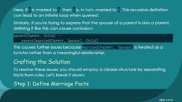 Troubleshooting Prolog Rules: How to Avoid Infinite Loops in Marital and Parental Logic