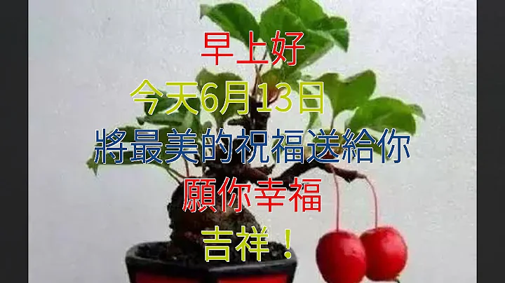 早上好，今天6月13日，将最美的祝福送给你，愿你幸福，吉祥！ - 天天要闻