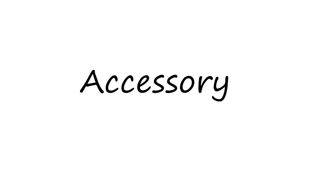 How to Pronounce Accessory? YouTube