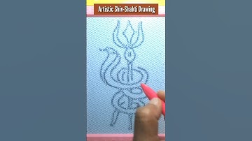 Creative Art ✨️| Creative Shiv-Shakti Drawing | Shiv Trishul 🔱 with Snake🐍sketch #shorts #short