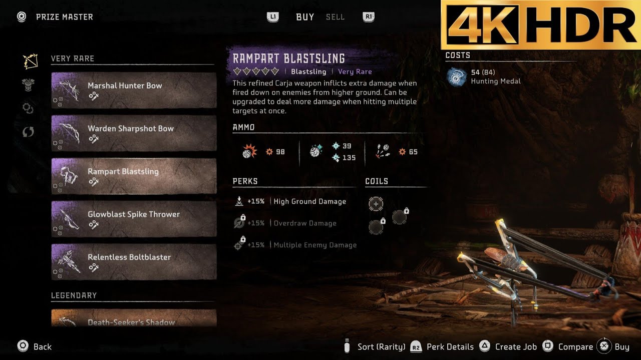 Epic Rampart Blastsling Bow Location Horizon Forbidden West How to Get Very Rare Blastsling Bow PS5