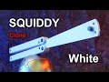 Нож бабочка Squiddy clone белый - тренировочный пластиковый клон Сквидди Squid Industries