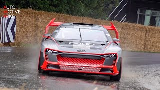 $12 Million Ken Block’s Audi S1 Hoonitron Quattro Gymkhana! Burnouts & Accelerations - Goodwood 2023