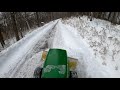 John Deere 420 Classic Garden Tractor Snow Plowing 12 17 2020