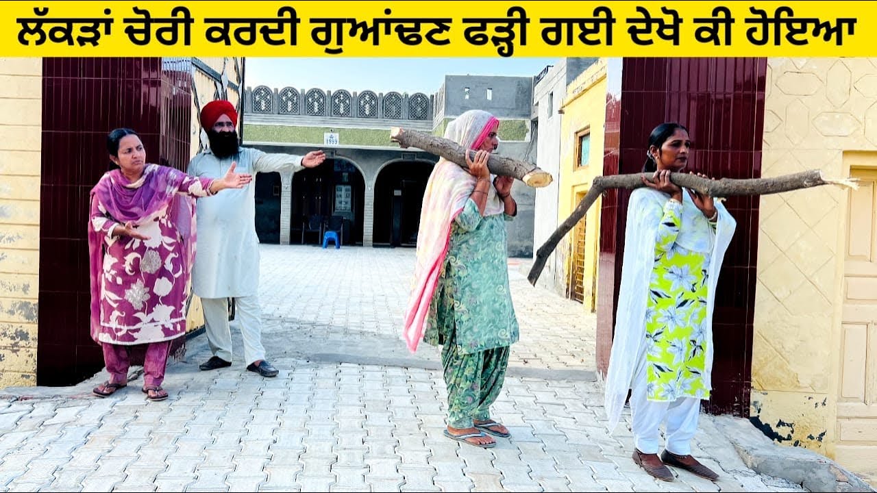 ਲੱਕੜਾਂ ਚੋਰੀ ਕਰਦੀ ਗੁਆਂਢਣ ਫੜ੍ਹੀ ਗਈ ਦੇਖੋ ਕੀ ਹੋਇਆ wood di chori punjabi short video #chorni #wood #chori