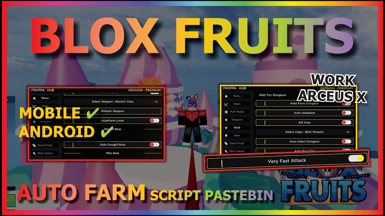 BLOX FRUITS Script Mobile AUTO FARM, AUTO BOSS, AUTO RAID, PVP