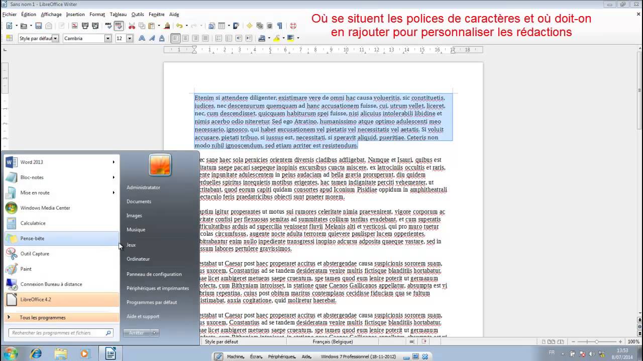 3 Ecrire du texte dans Libre Office module1 - YouTube