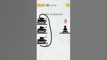 draw 2 save stickman puzzle level 115 #shorts #gaming #gameplay