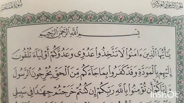 سورة الممتحنة للقارئ : عبد الرؤوف أحمد نعناع