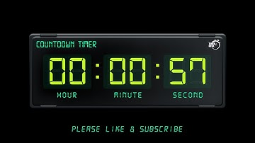 57 SECONDS TIMER - 1080p - COUNTDOWN TIMER