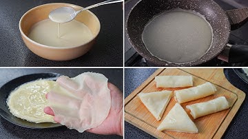 10 Minutes Recipe | Easy Samosa & Roll Sheet with Liquid Dough | No kneading & No rolling