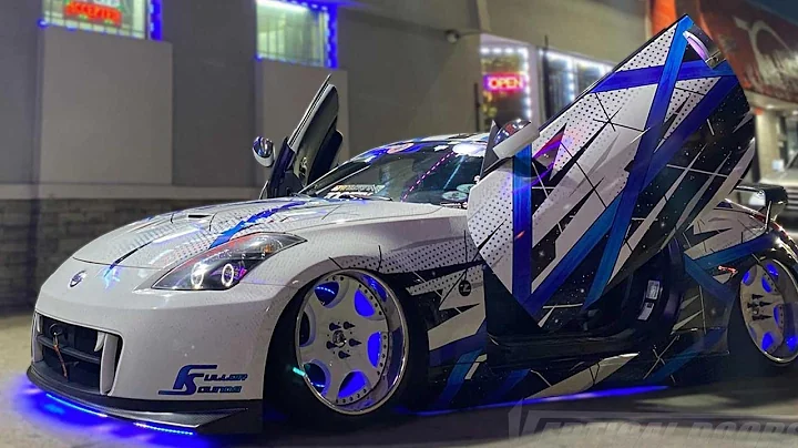 Brent's Nissan 350Z from Fuller Sounds in MI showing off Lambo Doors Kit by Vertical Doors, Inc.
