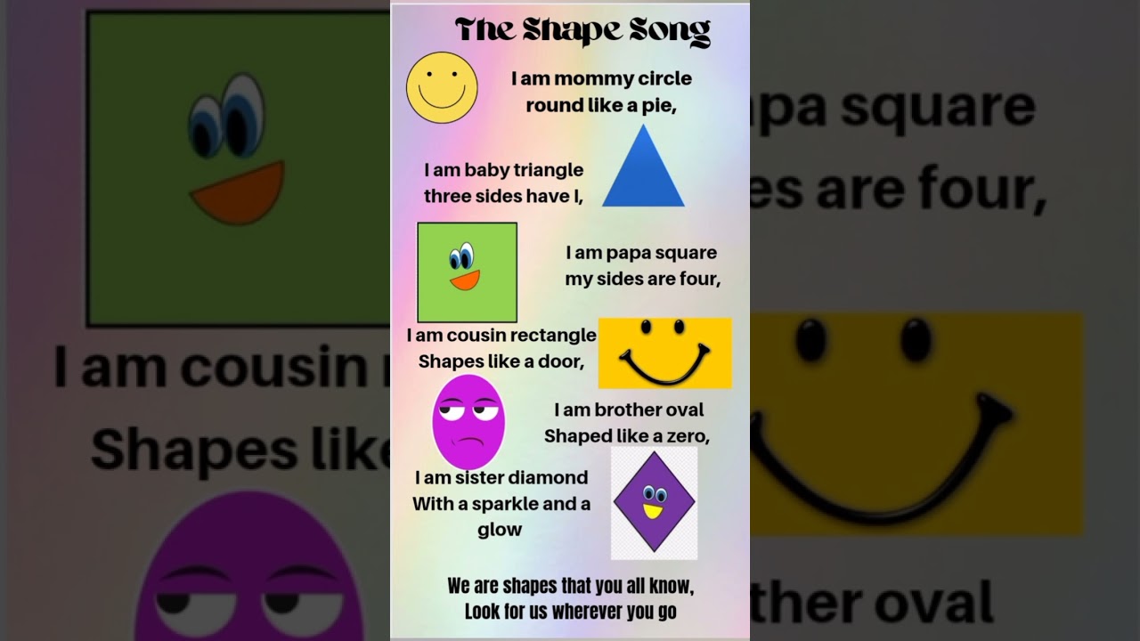 Shape Song for kids /poem for kids in English / English Poem for kids