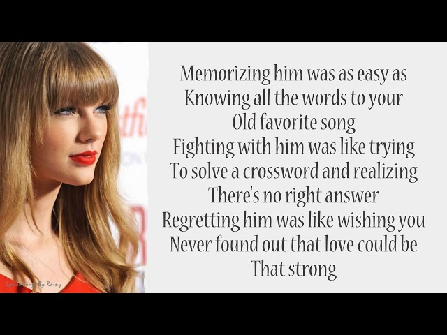 Taylor Swift - RED | Lyrics Songs class=