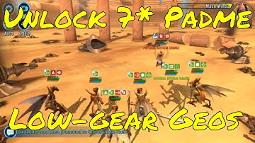 Tier 7 Padme with low gear geos | SWGOH