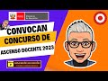🤩 MINEDU CONVOCA A NUEVO CONCURSO DE ASCENSO DOCENTE 2023-2024!!!!!