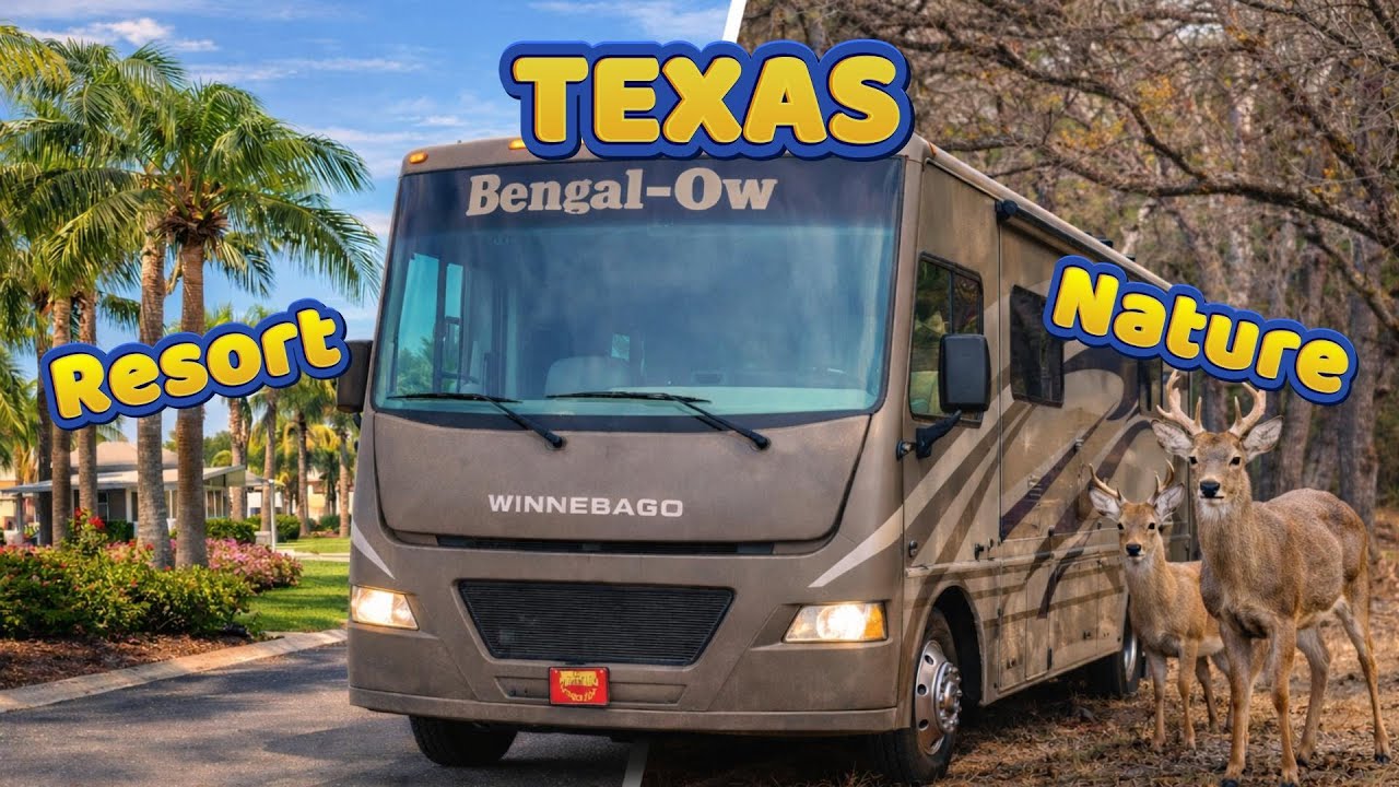 On ne s’attendait PAS à ça au sud du Texas 😱 - Winter Texan, froid & Medina Lake asséché