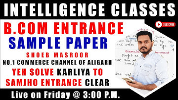 B.Com Entrance 2020-21 AMU | Sample Paper