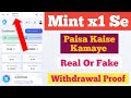 Mintx1 Withdrawa Proof | Mintx1 Real Or Fake | Mintx1 Se Paisa Kaise Kamaye | Mintx1.com