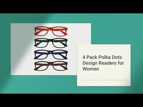 15% Off For Eyekeeper 4 Pack Polka Dots Design Readers for Women