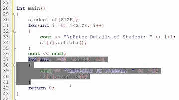 63. Example 1 Array of Object in C++ (Hindi)