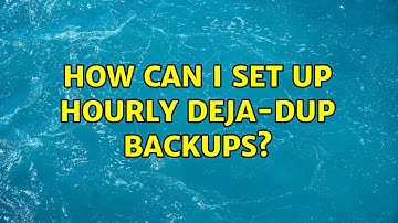 Ubuntu: How can I set up hourly Deja-Dup backups? (3 Solutions!!)