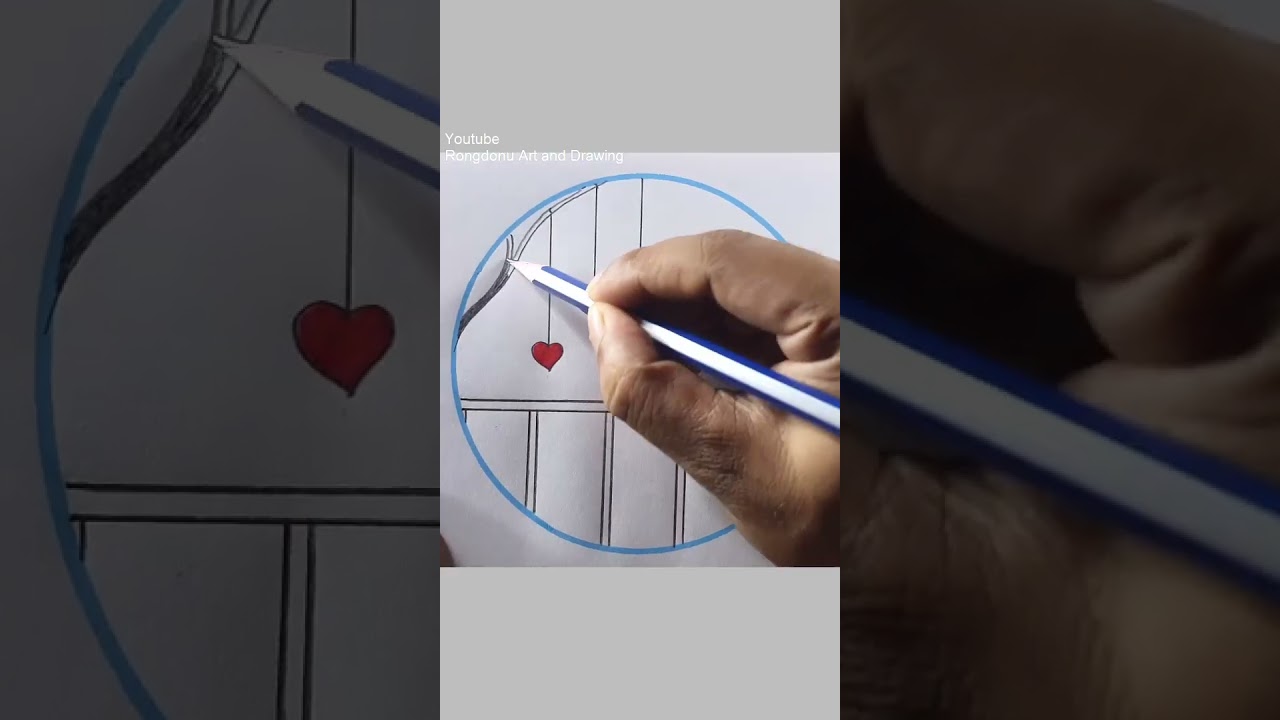 Circle Scenery Drawing 