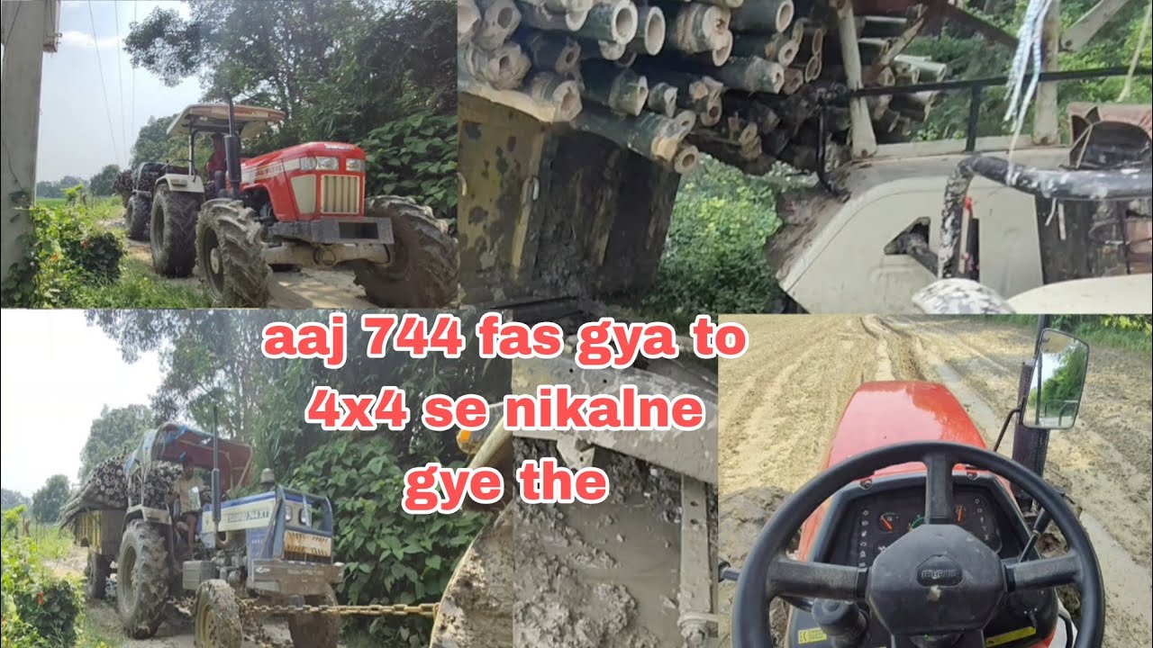 Aaj 744 fas gya to hme Swaraj 969 4x4 le jana padha