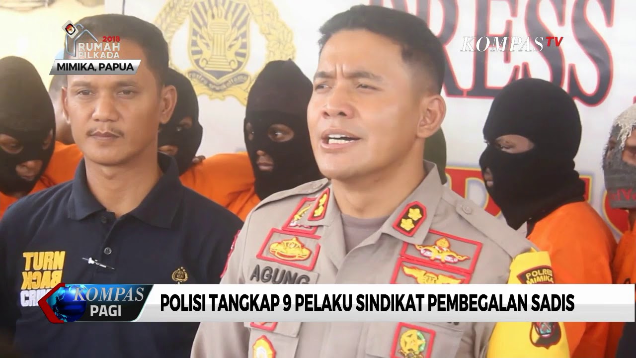 Polisi Tangkap 9 Pelaku Sindikat Pembegalan Sadis di Timika
