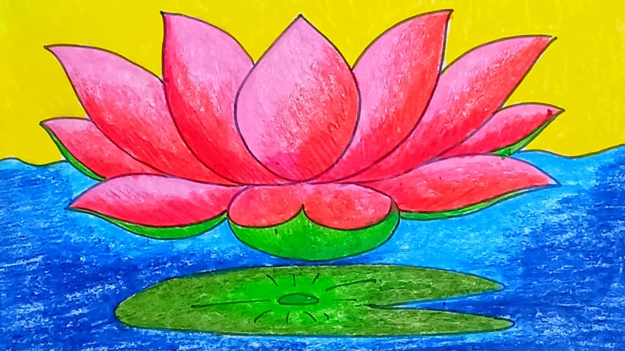 How To Draw A Lotus Flower For Kids Youtube Flower Drawing For Kids ...