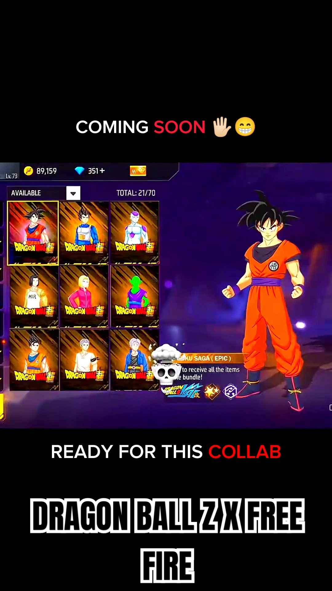 DRAGON BALL Z X FREE FIRE #freefireclips #ytshorts #freefireshorts