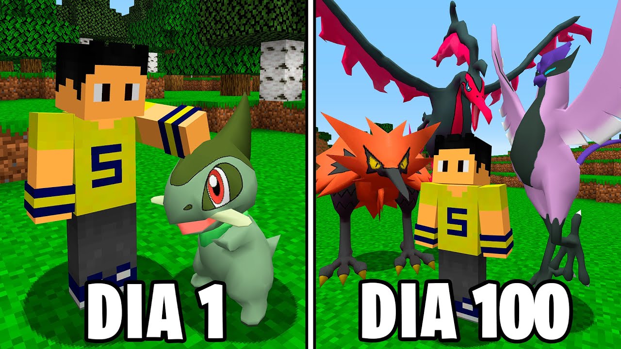 Evolui O POKEMON KARTANA NO MINECRAFT #25 100 DIAS NO PIXELMON