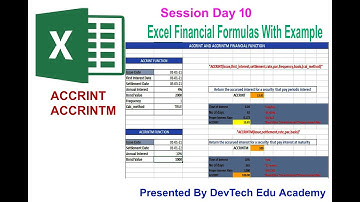 Excel Financial formula ACCRINT, ACCRINTM Formulas with Example  #10
