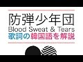 【歌詞で学ぶ韓国語】血・汗・涙 (Blood Sweat & Tears) /防弾少年 (BTS)の歌詞を日本語で詳しく解説！