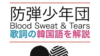 【歌詞で学ぶ韓国語】血・汗・涙 (Blood Sweat & Tears) /防弾少年 (BTS)の歌詞を日本語で詳しく解説！