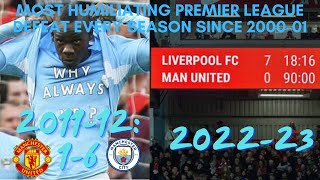 Most HUMILIATING Premier League Defeat Every Season Since 2000-01