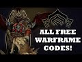 All Free Warframe Codes In The Game!