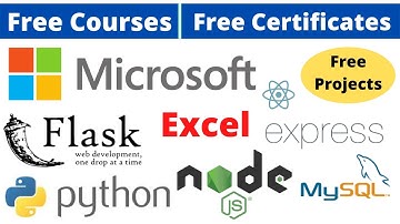 Udemy Free Certificate Courses Python Flask | Excel | React Express Node.JS Project Online Classes