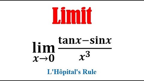limit tanx-sinx/x^3 as x approaches 0