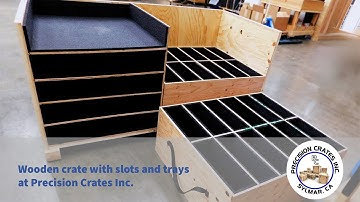 🪚Wooden crate with slots and trays at Precision Crates Inc. 🪚