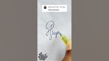 stylish name | Aliya | Calligraphy signature