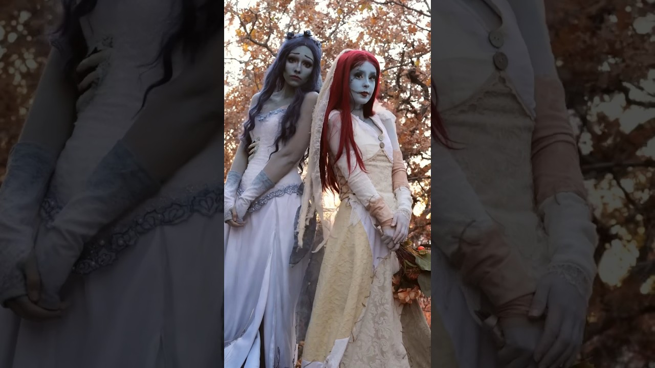 What if Sally and Emily were friends? 🎃🦋 @halcybella​⁠​⁠ #corpsebride #nightmarebeforechristmas