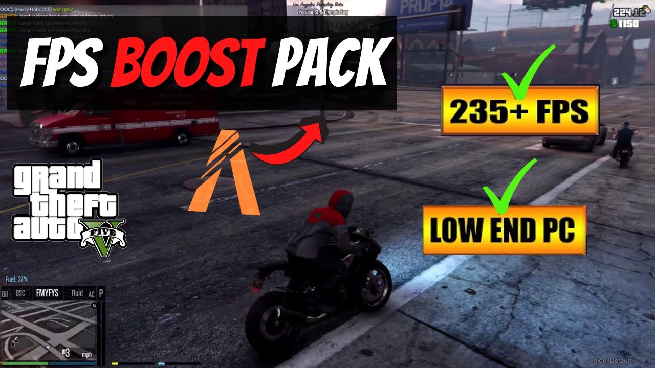GTA 5 ( FiveM ): FPS Boost Graphics Pack | Low End Pc | 100+ FPS on ...