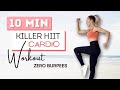 10 min KILLER HIIT CARDIO WORKOUT | Wrist Friendly