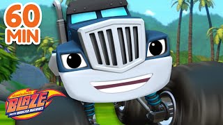 Crusher's Race to the Finish Line vs. Blaze!  1 Hour Compilation | Blaze and the Monster Machines