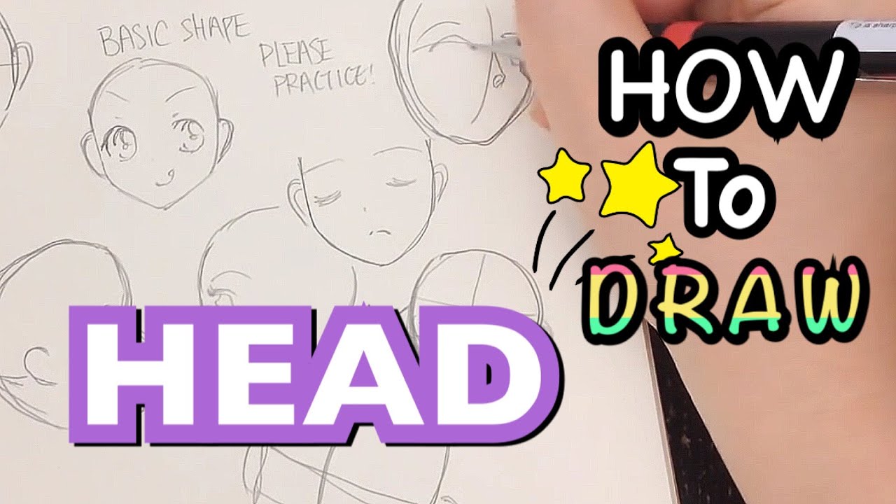 How to draw manga head for beginners - YouTube