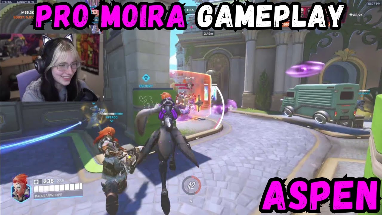 PRO STADIUM SUPPORT! ASPEN PRO MOIRA GAMEPLAY! OVERWATCH 2 SEASON 16